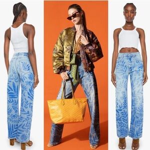Mother Denim The Lasso Sneak Jeans Pressed Leaves NEW NWT